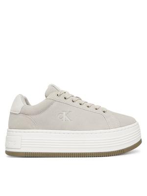 Calvin Klein Jeans Sneakersy Bold Flatf Low Lace Mg Sd YW0YW01839 Szary
