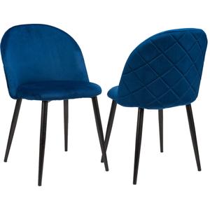 KRZESŁO TAPICEROWANE 833-2 NIEBIESKI WELUR | OUTLET