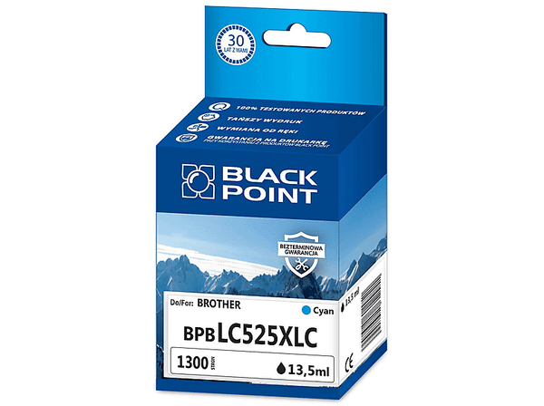 Tusz BLACK POINT BPBLC225XLC zamiennik Brother LC225XLC