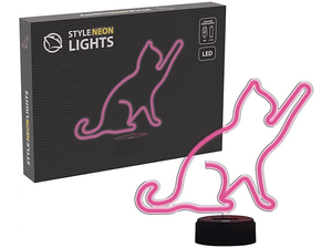 Lampka LED MANTA Style Neon Lights Kot 2 Różowy SNL80PK