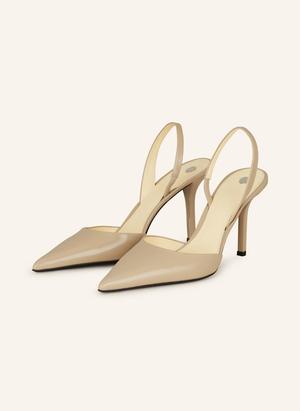 Proenza Schouler Czółenka Z Odkrytą Piętą Slash beige