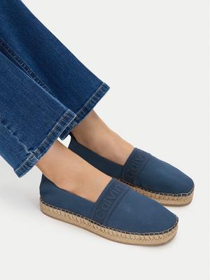 Calvin Klein Espadryle Oblique Espadrille Webbing HW0HW02934 Niebieski