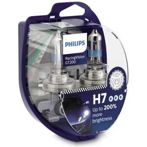 PHILIPS H7 RacingVision GT200 Żarówki Samochodowe +200% Jasności Duo Pack
