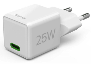 Ładowarka sieciowa HAMA Supermini Power Delivery (PD)/Qualcomm 2.0/3.0 25W Biały