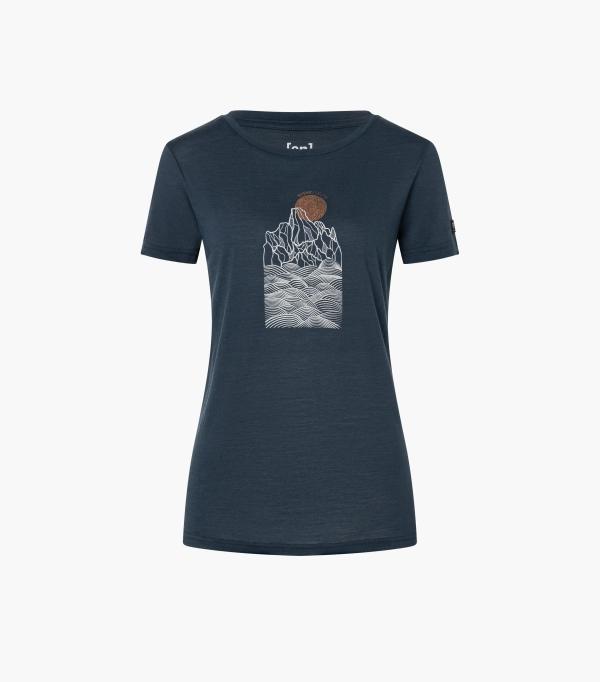 Super.Natural koszulka damska merino Preikestolen Tee niebieska (S)