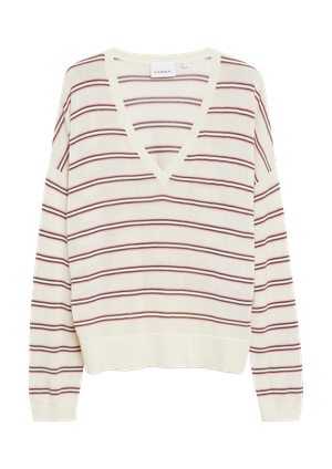 Sweter z cienkiej dzianiny w paski z mieszanki z lyocellem