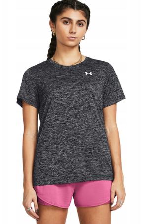 UNDER ARMOUR Damska koszulka treningowa Tech SSC- Twist czarna (L)