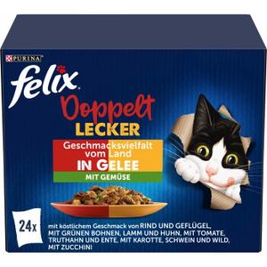 Felix Doppelt Lecker Różnorodność smaków z natury z warzywami 24x85 g