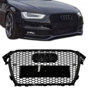 Grill Audi A4 B8 2011-2016 Plaster Miodu Czarny Połysk RS Atrapa Zderzaka