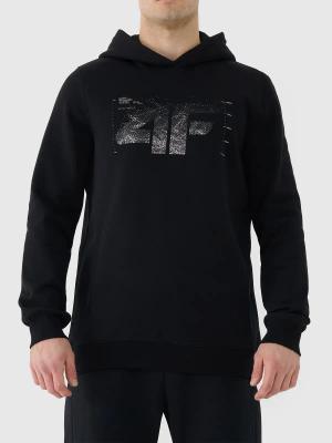 4F bluza męska z kapturem bawełniana 4FWAW25TSWSM1904 czarny (L)