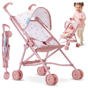 WÓZEK DLA LALEK LEKKI SKŁADANY SPACERÓWKA PARASOLKA SPACEROWY KINDERPLAY