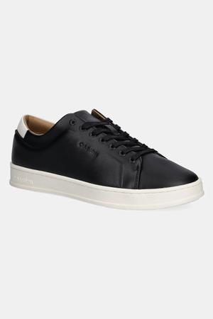 Calvin Klein sneakersy skórzane PURE LOW LACEUP CUPSOLE HF LTH