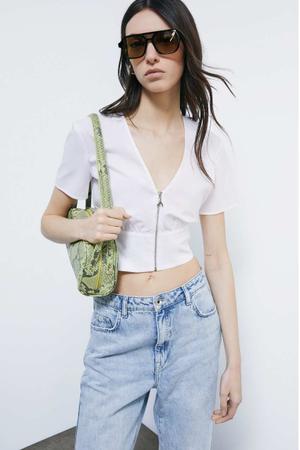 Top cropped z zamkiem