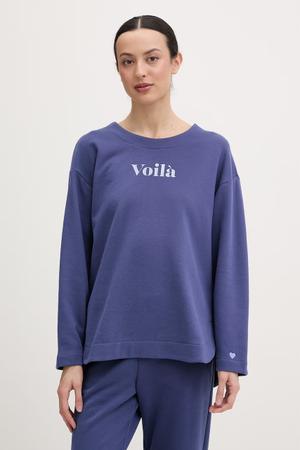 United Colors of Benetton longsleeve piżamowy damski z bawełny