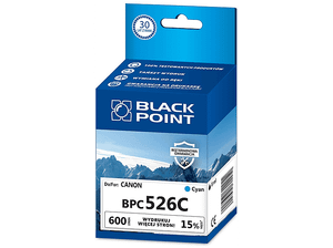 Tusz BLACK POINT BPC526C Zamiennik Canon CLI526BC