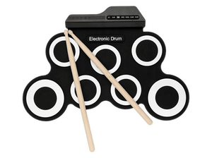 Perkusja elektroniczna zwijana MUSIC MATE MM-DRM10 RollDrum Czarno-biały