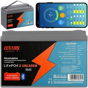 AKUMULATOR 12V 100AH LiFePO4 BMS DO ŁODZI PIECA KAMPERA PANELI FOTOWOLTAIKA