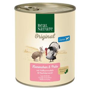 REAL NATURE Junior Królik i indyk 6x800 g