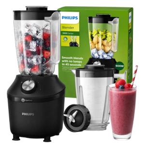 Blender kielichowy Philips HR2191/01 600W 2L mocny funkcja kruszenia lodu