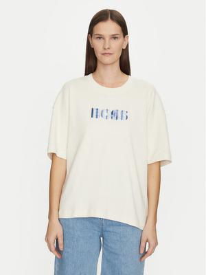 BOSS T-Shirt 50532093 Kremowy Relaxed Fit
