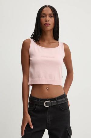 Guess Jeans top z domieszką jedwabiu