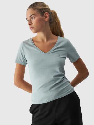 4F t-shirt damski koszulka sportowa bawełniana F1649 turkusowa (S)