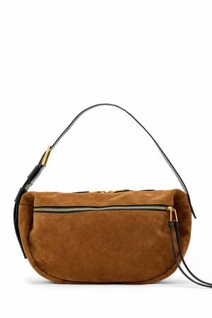 AllSaints torebka zamszowa