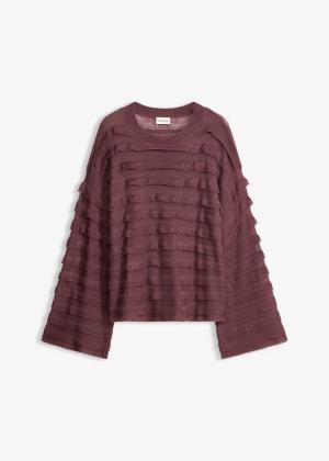 Sweter oversize, półprzezroczysty