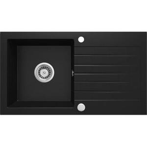 Zlewozmywak ZORBA NERO granit 1K Z/O 760 x 440 x 160 mm 3,5" +space saver