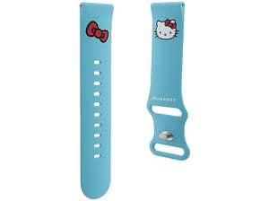 Pasek uniwersalny HELLO KITTY Silicone Kitty Head szerokość 22mm Niebieski HKUWLSCHBLB