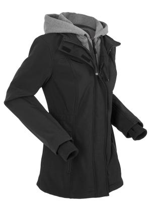 Długa kurtka softshell w optyce 2 w 1, z hydrofobowego materiału