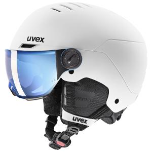 Kask narciarski dziecięcy UVEX Rocket jr. Visor biały (51-55)