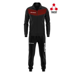 GIVOVA dres sportowy męski komplet bluza i spodnie TR018 czarny/granatowy (3XL)