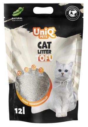 Żwirek dla kota TOFU Naturalny UNIQ PETS biodegradowalny 12L / 5kg