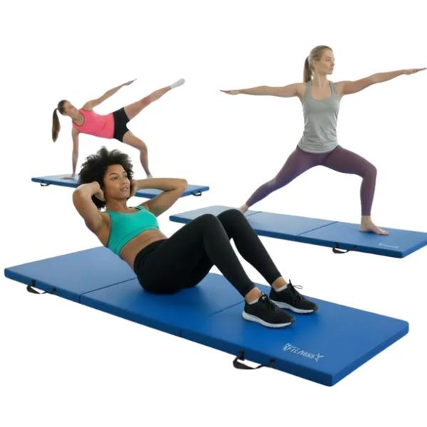 u Materac Gimnastyczny Składany 180x60x5 cm Fitness-Star Premium Niebieski
