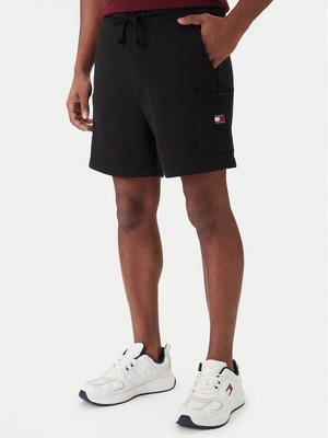 Tommy Jeans Szorty sportowe Badge DM0DM18479 Czarny Regular Fit