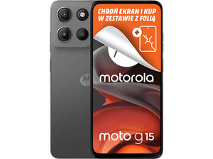 Smartfon MOTOROLA Moto G15 4G (LTE) 8 GB/ 128 GB Grafitowy