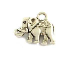Zawieszka metalowa SŁOŃ 14x16x3mm CHARMS 6szt
