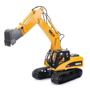 KOPARKA NA GĄSIENICACH METALOWA HUINA 1535 ZDALNIE STEROWANA RC ZABAWKA