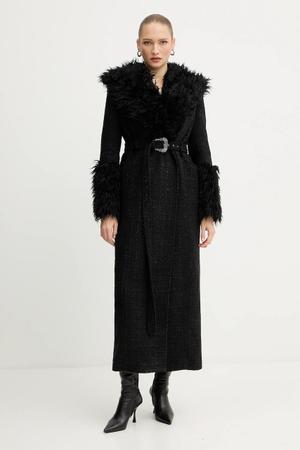 Versace Jeans Couture płaszcz z domieszką wełny