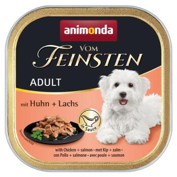 animonda Vom Feinsten mokra karma dla psa, Adult, w sosie 22x150g Kurczak i łosoś