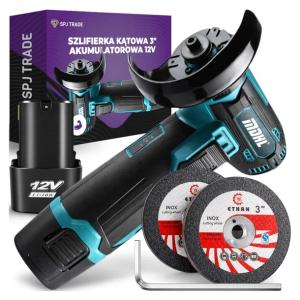 Szlifierka Kątowa 3" 12V Akumulatorowa Mała Bezszczotkowa 1xAku 76mm Mocna