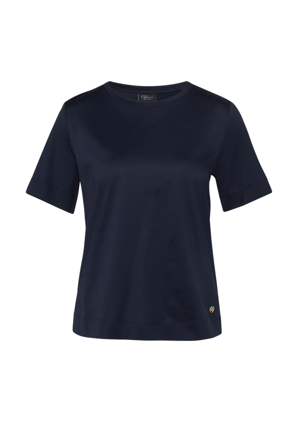 T-shirt wykonany z merceryzowanej bawełny o luźnym kroju