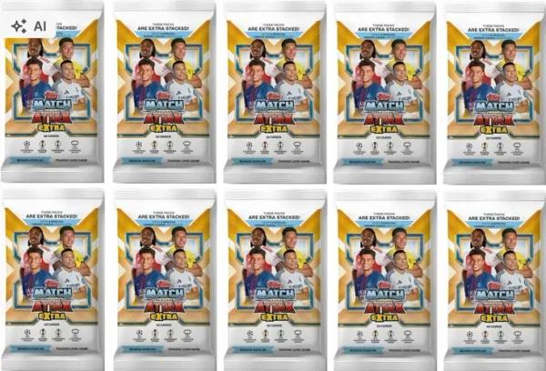 TOPPS MATCH ATTAX EXTRA 2025/26 Karty - 10 Saszetek = 120 Kart Piłkarskich