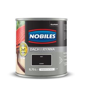Farba akrylowa Dach i Rynna Czarny 0,75 l Nobiles