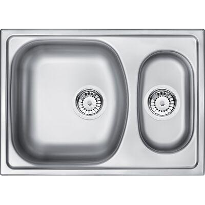 Zlewozmywak XYLO SATYNA 1,5K B/O 620 x 440 x 150 mm 3,5" + osprzęt