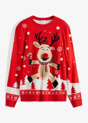 Sweter z bożonarodzeniowym motywem