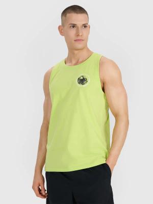4F koszulka bez rękawów męska do ćwiczeń 4FWSS25TSLEM122 zielona (XL)