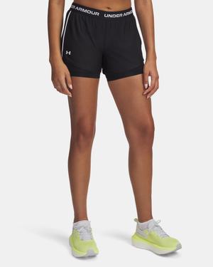 UNDER ARMOUR damskie spodenki treningowe Tech Play Up 2in1 Shorts czarny (S)