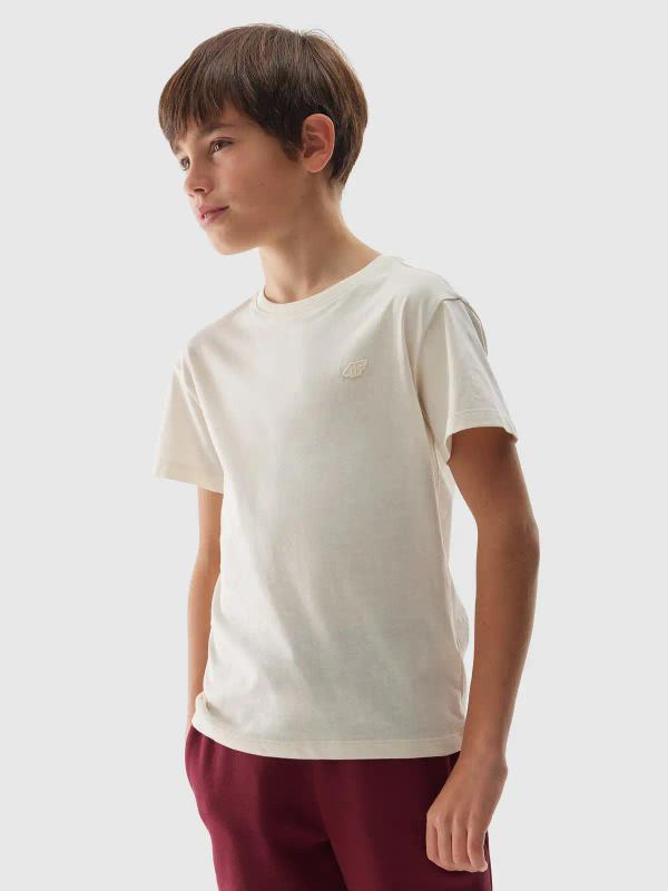 4F JUNIOR T-shirt dziecięcy U1802 biały unisex (122)